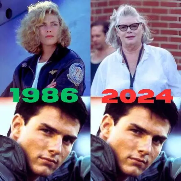 Comparison of Tom Cruise's unchanged looks from 1986 to 2024, implying the benefits of HGH.