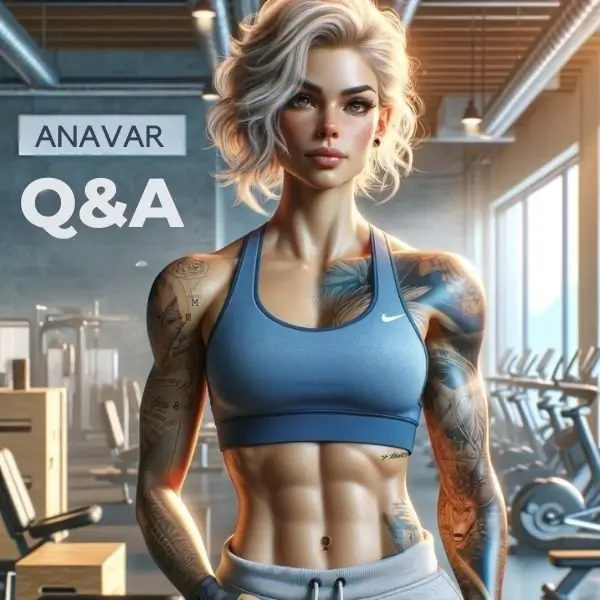 Female athlete showcasing muscle recovery benefits of Anavar in a Canadian gym setting.