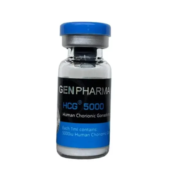 Gen Pharma HCG 5000 IU injection vial for weight loss and muscle preservation.