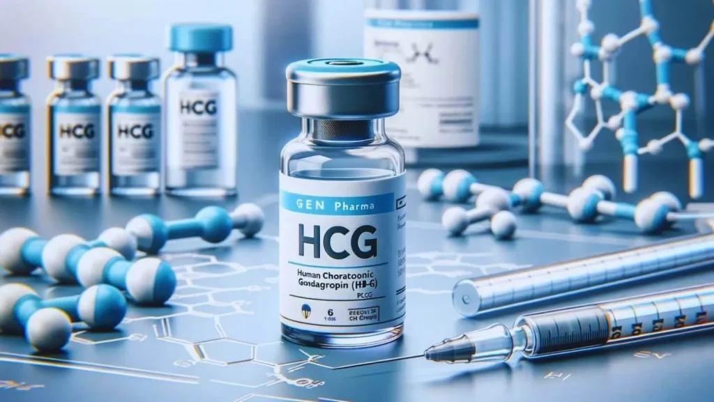 Gen Pharma HCG vial for hormone therapy during PCT.